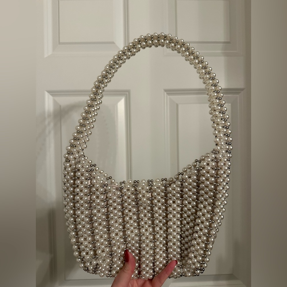 ZARA Pearl Beaded Bucket Bag
